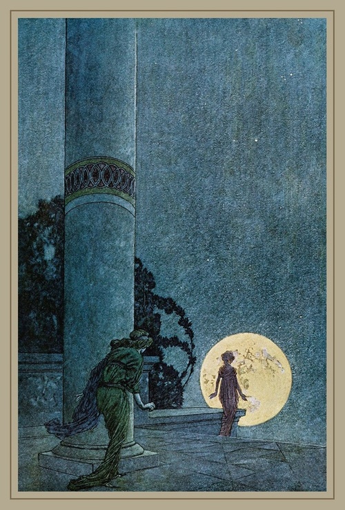 Franklin Booth, illustration for “The Flying Islands of the Night” , 1913